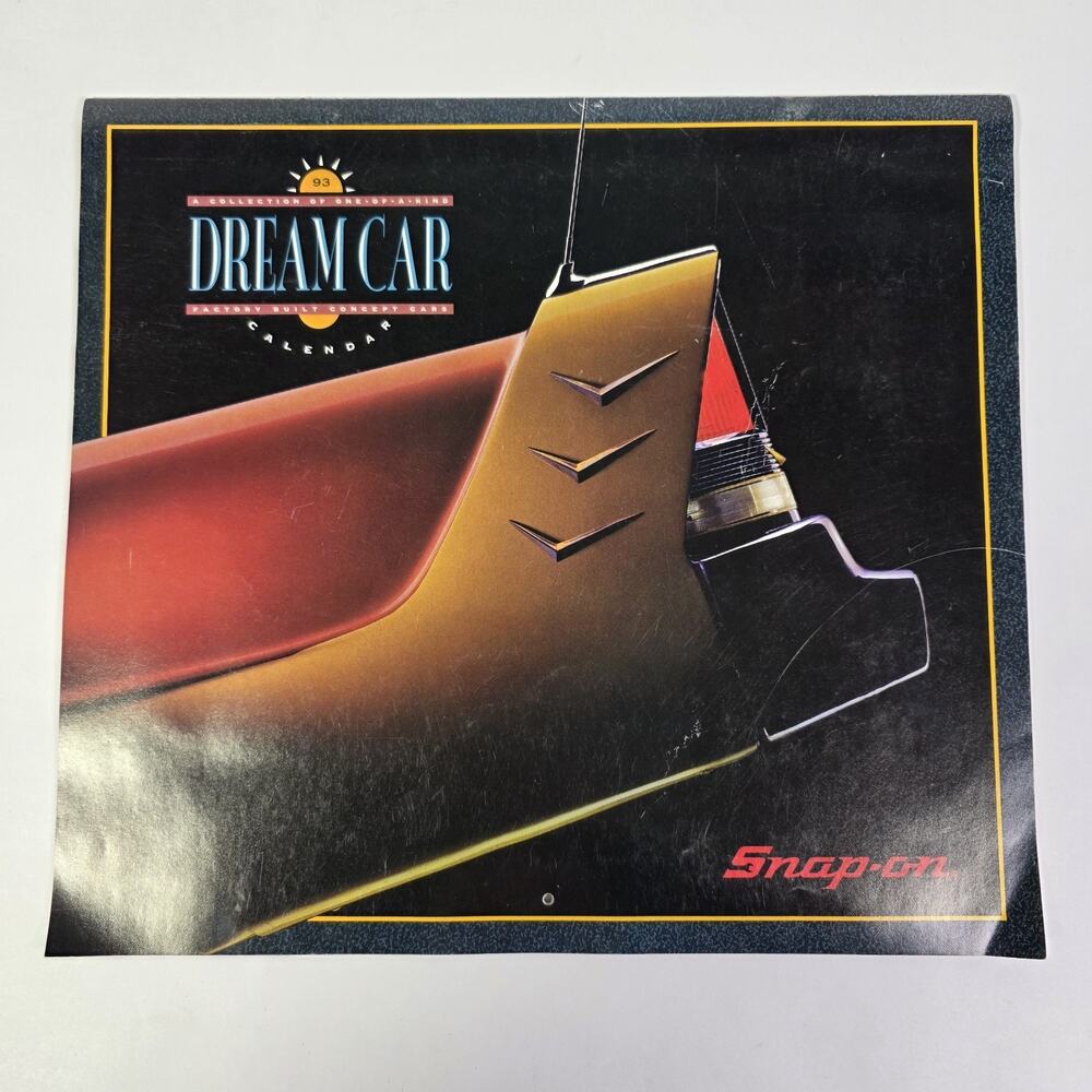 Vintage 1993 Snap-on Tools Dream Car Calendar Concept Cars Garage Advertising